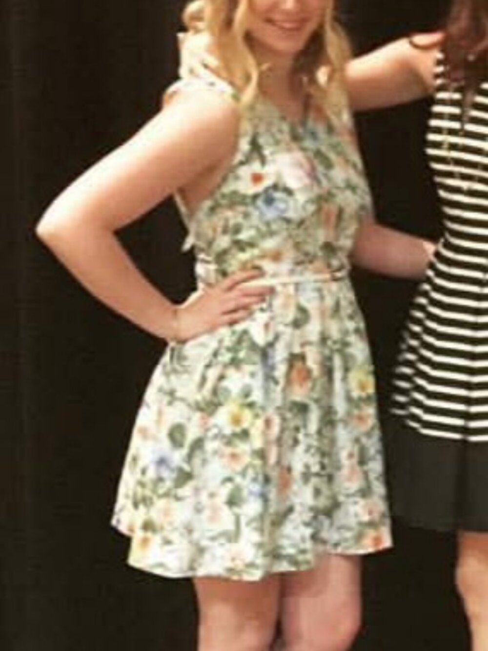 Moon Flo - S Mint Floral Dress